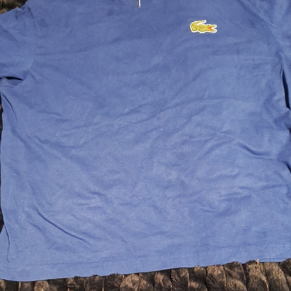 Lacoste Royal Blue Tee with Yellow Logo